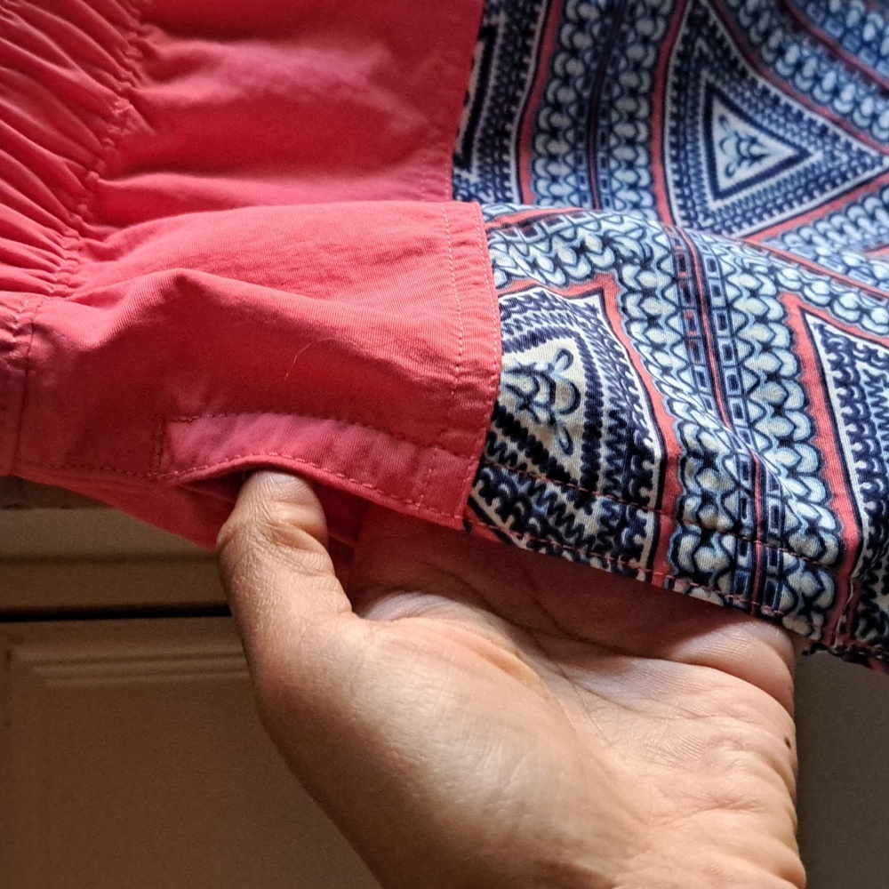 Patagonia Aztec Baggies Mini Skirt With Pockets Nylon Coral/Blue Size Small NWOT - Picture 8 of 8